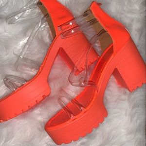 Orange & Clear wedges